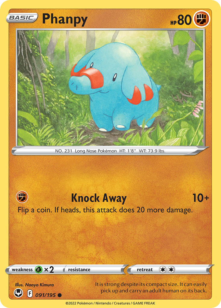 Phanpy 091/195 Common Silver Tempest