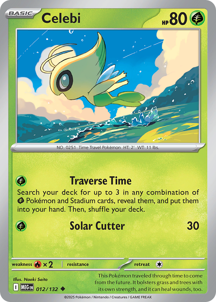 Celebi 012/132 Uncommon Mega Evolution Reverse Holo