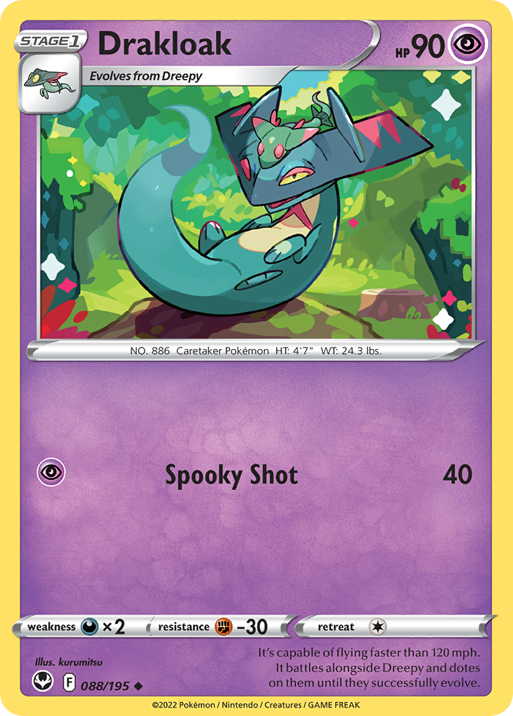 Drakloak 088/195 Uncommon Silver Tempest