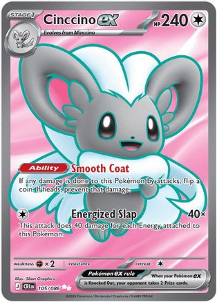 Cinccino ex 105/086 Ultra Rare Chaos Rising Holo