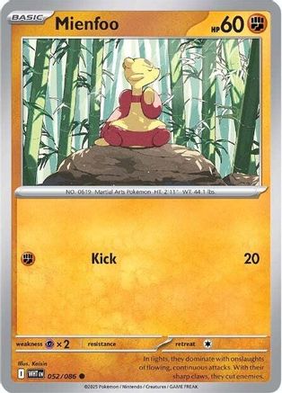 Mienfoo 052/086 Common White Flare Reverse Holo