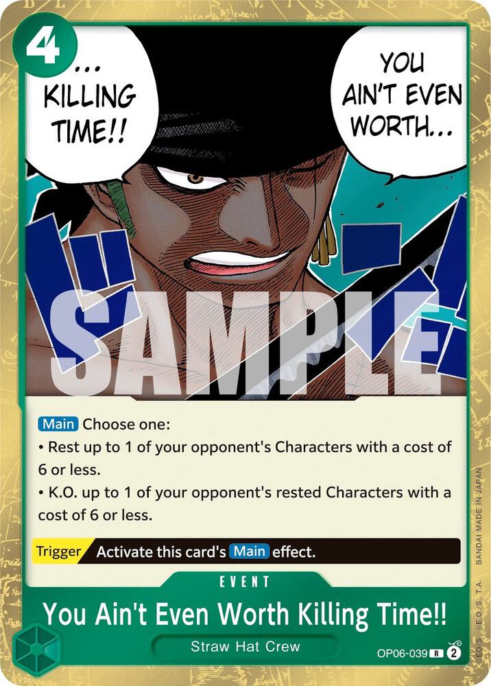 You Ain't Even Worth Killing Time!! OP06-039 Wings of the Captain