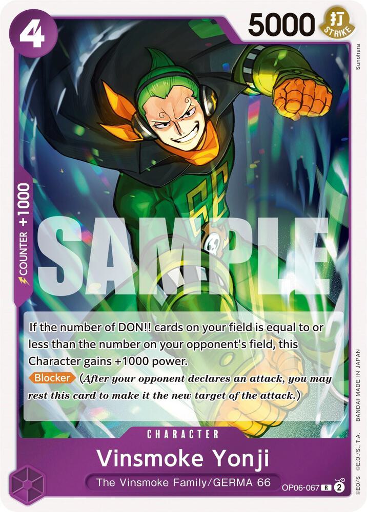 Vinsmoke Yonji (067) OP06-067 Rare Wings of the Captain