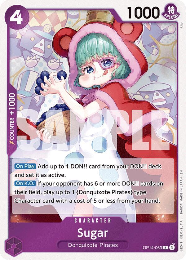Sugar OP14-063 Rare The Azure Sea's Seven Foil