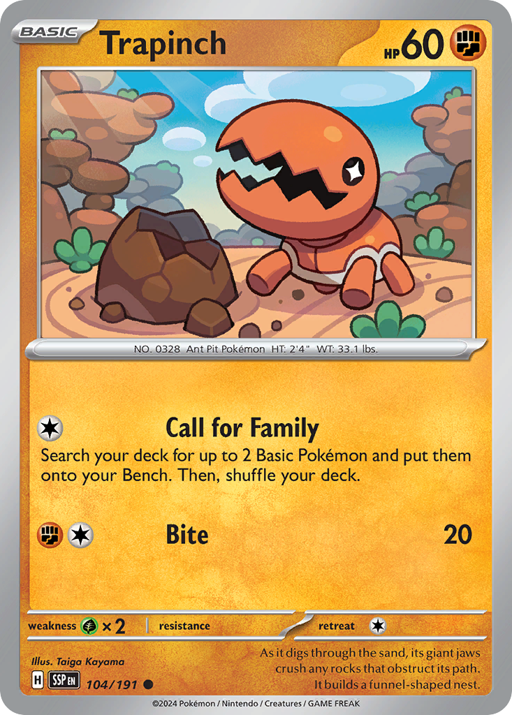 Trapinch 104/191 Common Surging Sparks