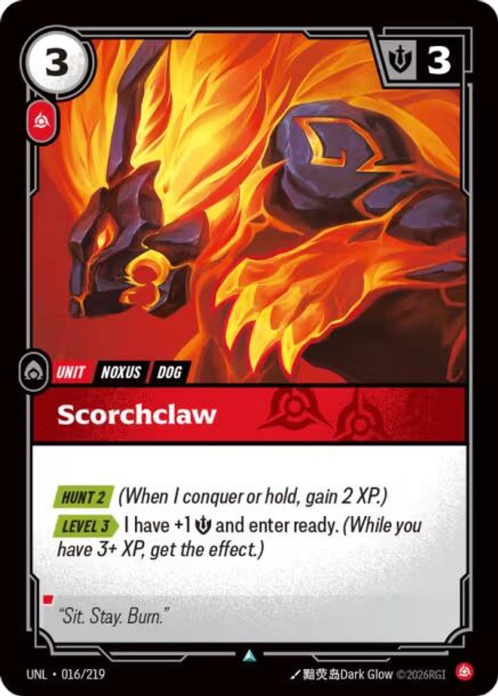 Scorchclaw 016/219 Uncommon Unleashed