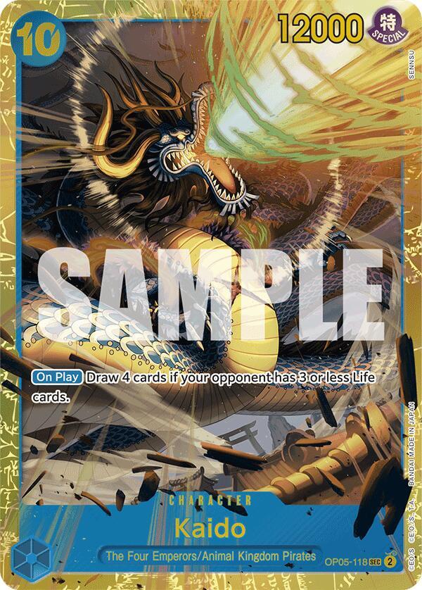 Kaido (Reprint) OP05-118 Secret Rare Premium Booster -The Best
