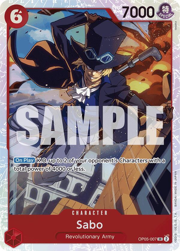 Sabo (Reprint) OP05-007 Super Rare Premium Booster -The Best