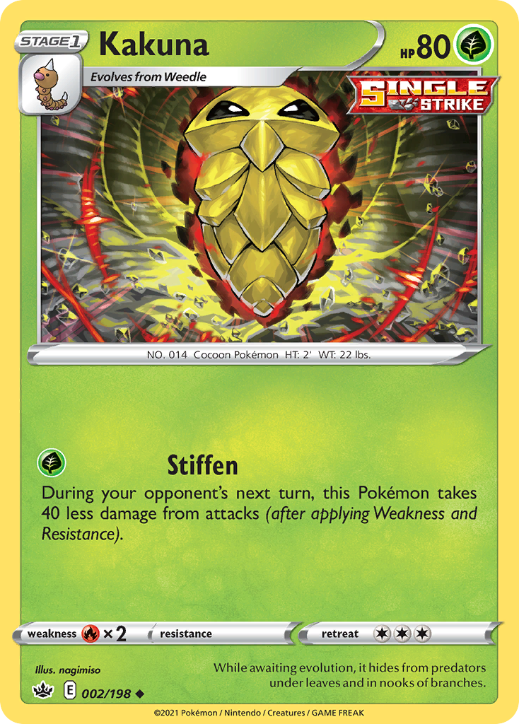 Kakuna 002/198 Uncommon Chilling Reign Reverse Holo