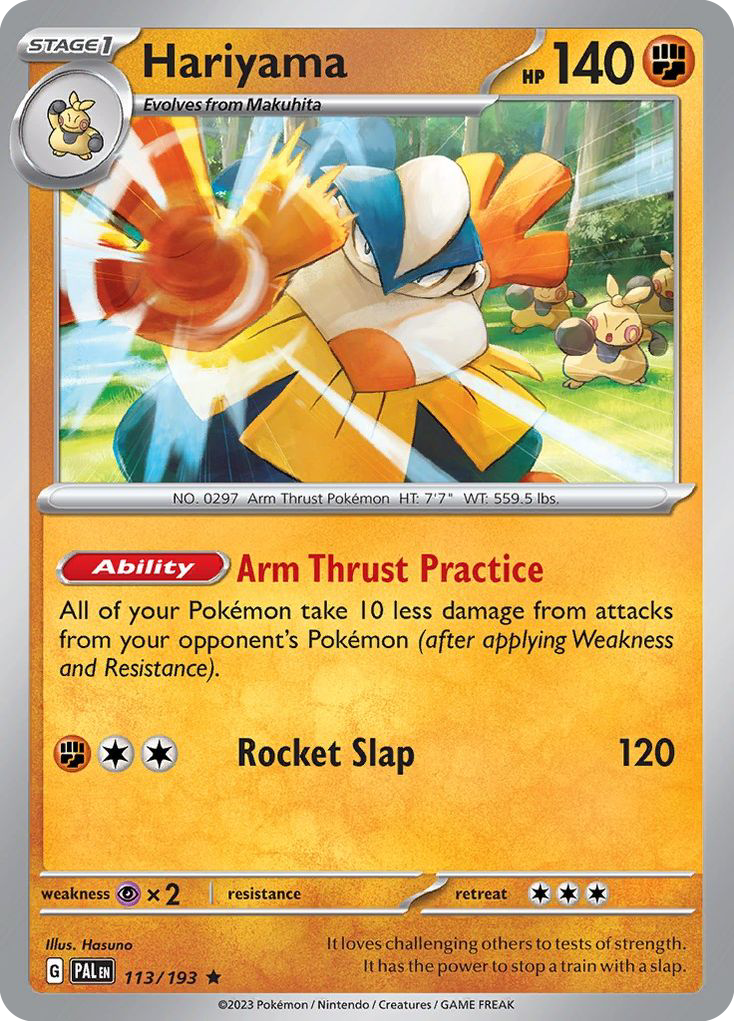 Hariyama 113/193 Rare Paldea Evolved Reverse Holo