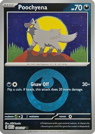 Poochyena (Energy Symbol Pattern) 128/217 Holo Ascended Heroes Reverse Holo