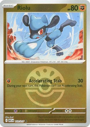 Riolu (Friend Ball) 112/217 Common Ascended Heroes Reverse Holo