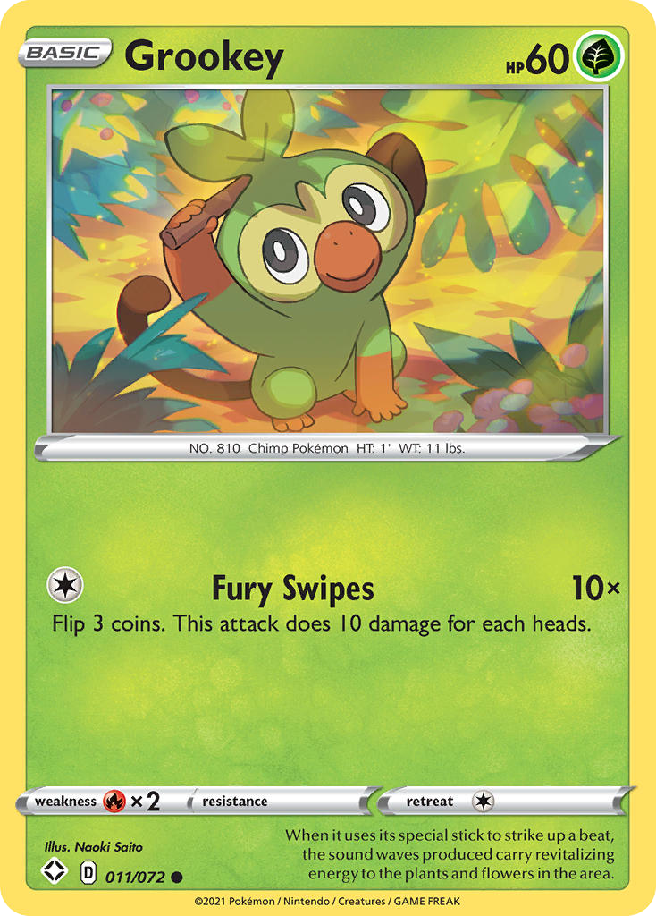 Grookey 011/072 Common Shining Fates