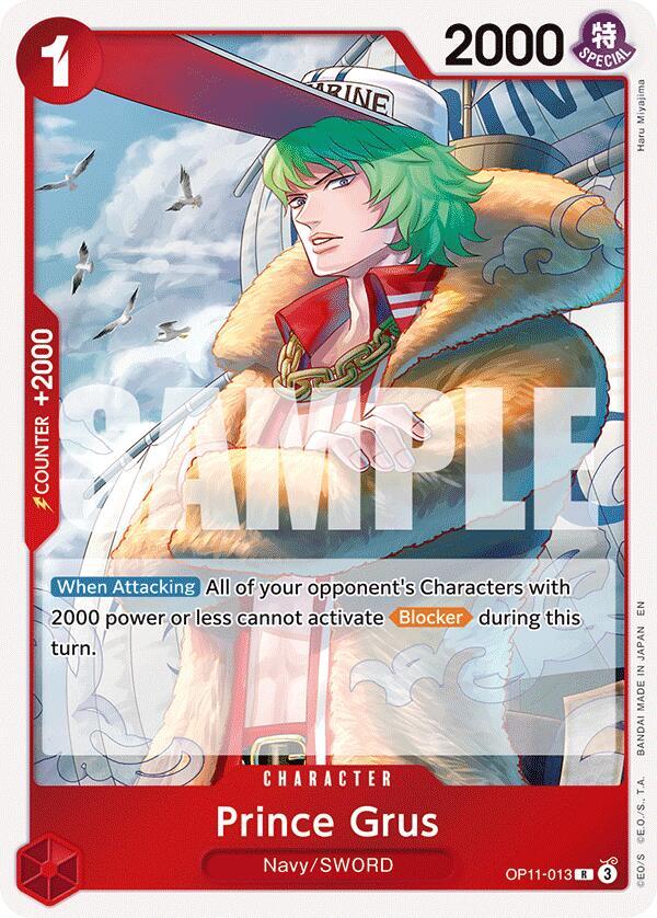 Prince Grus OP11-013 Rare A Fist of Divine Speed