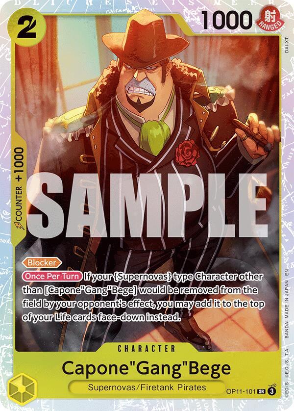 Capone"Gang"Bege (101) OP11-101 Super Rare A Fist of Divine Speed