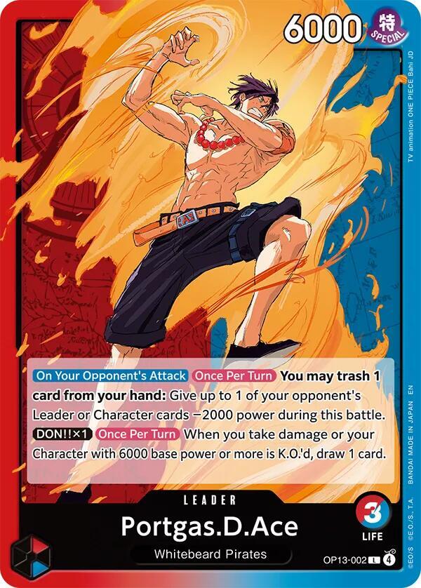 Portgas.D.Ace (002) OP13-002 Leader Carrying On His Will