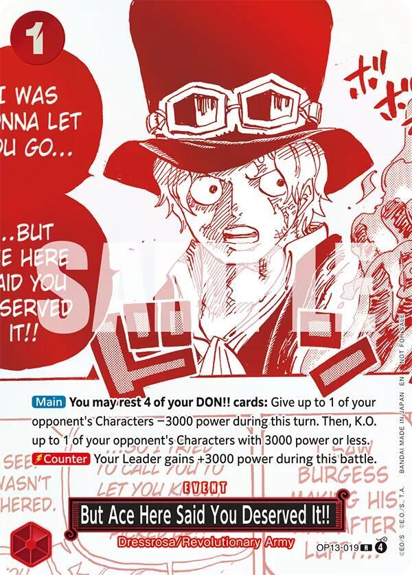 But Ace Here Said You Deserved It!! (3rd Anniversary Treasure Cam OP13-019 Promotion Cards