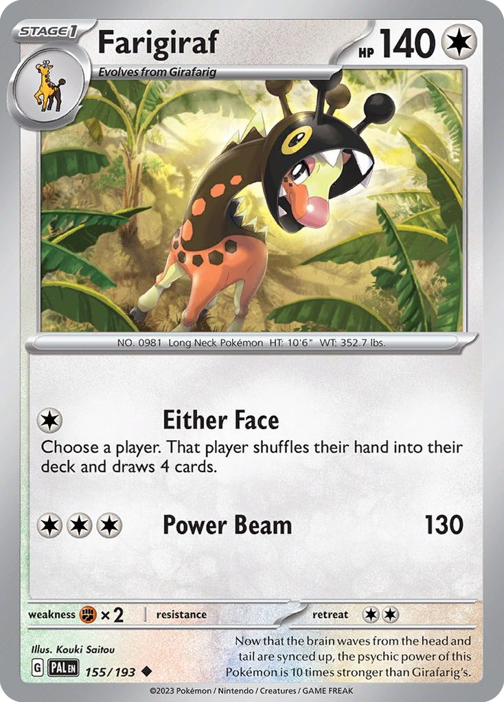 Farigiraf 155/193 Uncommon Paldea Evolved