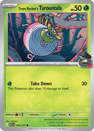 Team Rocket's Tarountula 018/217 Common Ascended Heroes