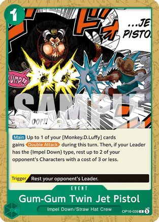 Gum-Gum Twin Jet Pistol OP16-039 Common The Time of Battle