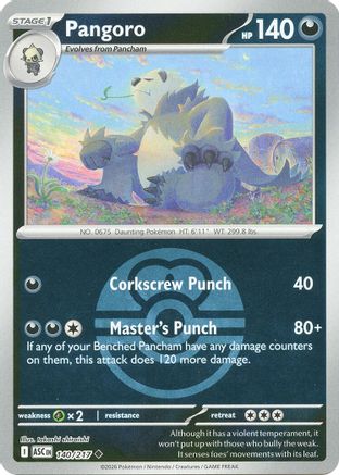 Pangoro (Love Ball) 140/217 Uncommon Ascended Heroes Reverse Holo