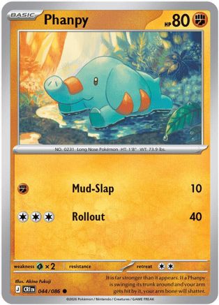 Phanpy 044/086 Common Chaos Rising Reverse Holo