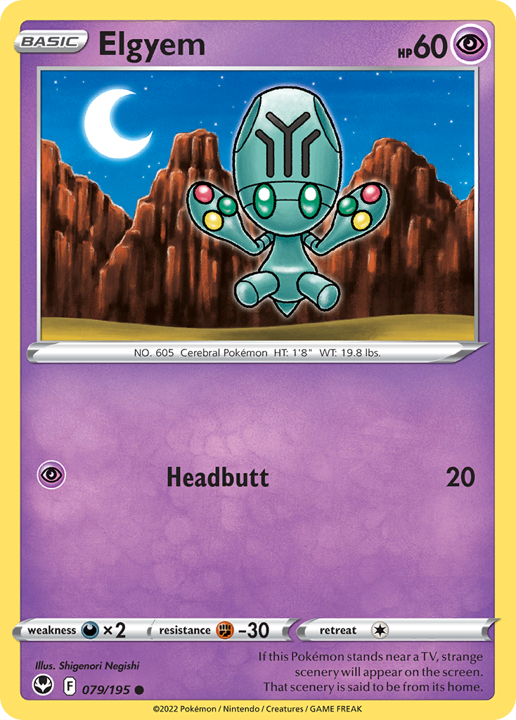 Elgyem 079/195 Common Silver Tempest