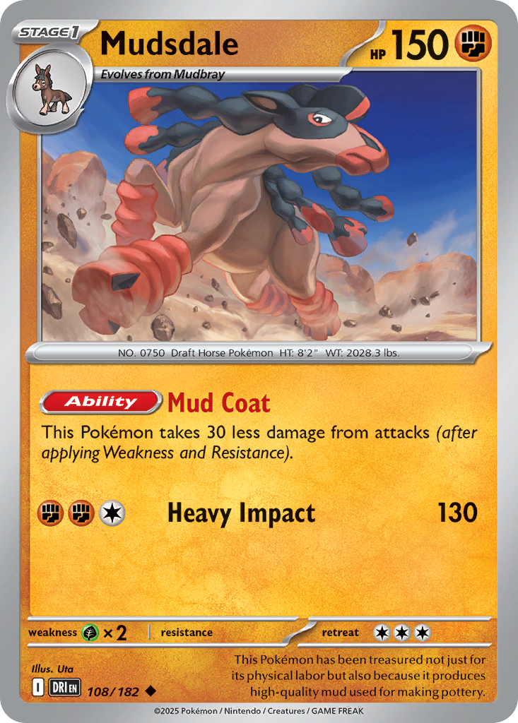 Mudsdale 108/182 Uncommon Destined Rivals