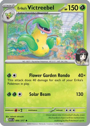 Erika's Victreebel 006/217 Rare Ascended Heroes Holo
