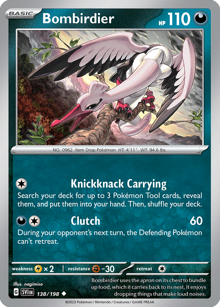 Bombirdier 138/198 Uncommon Scarlet & Violet