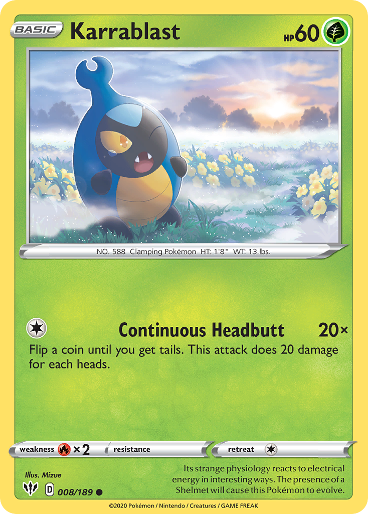 Karrablast 008/189 Common Darkness Ablaze Reverse Holo