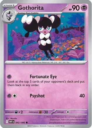 Gothorita 042/086 Common White Flare Reverse Holo