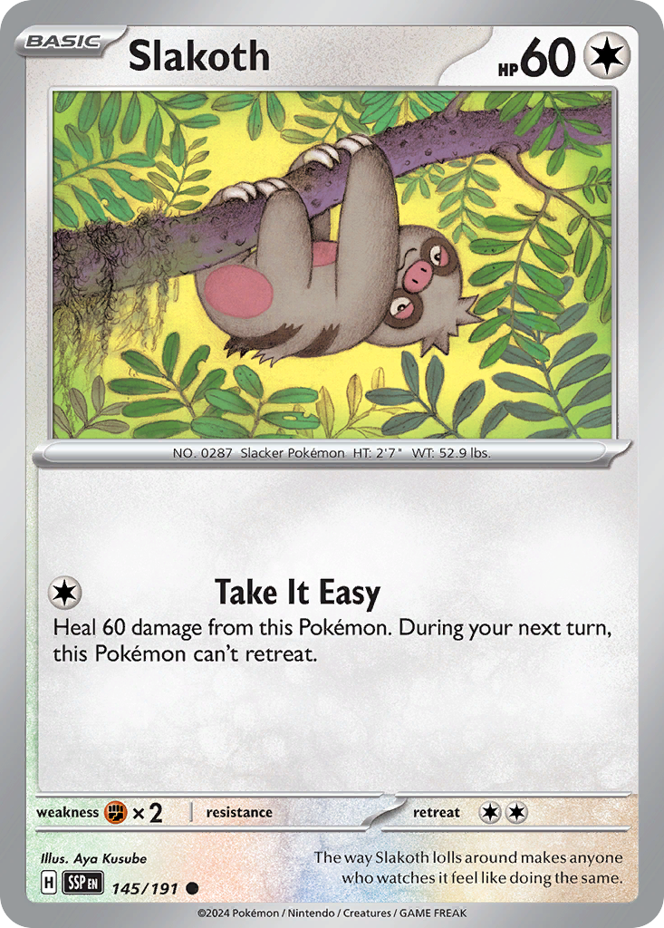 Slakoth 145/191 Common Surging Sparks