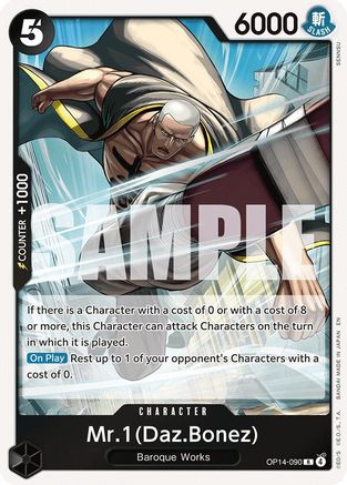 Mr.1(Daz.Bonez) OP14-090 Rare The Azure Sea's Seven Foil