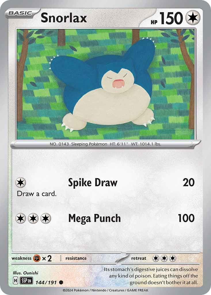 Snorlax 144/191 Common Surging Sparks