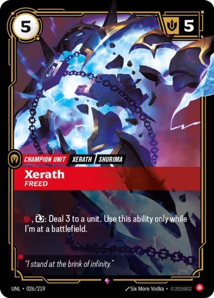 Xerath - Freed 026/219 Rare Unleashed Foil