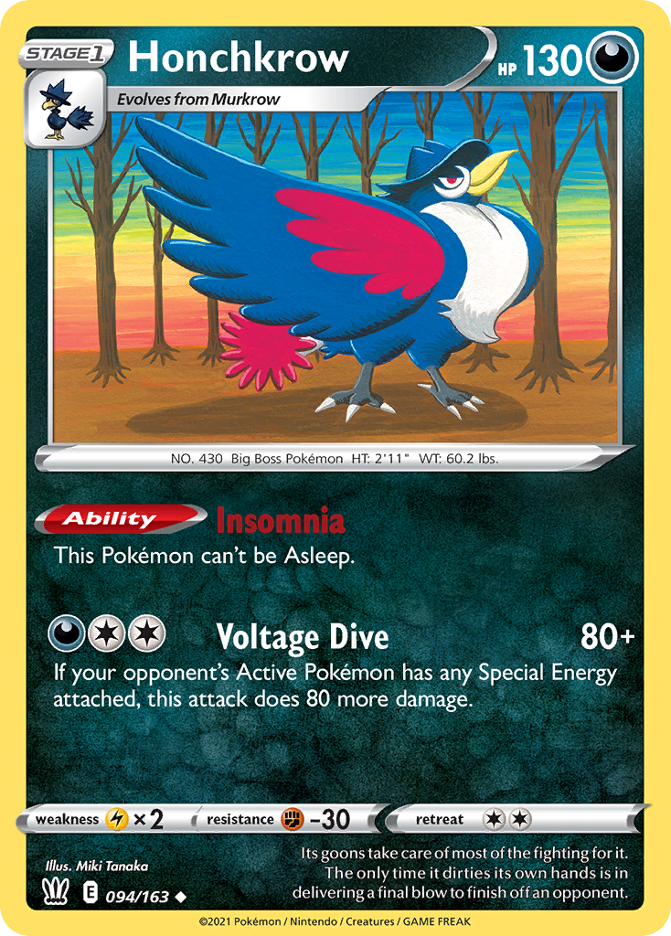Honchkrow 094/163 Uncommon Battle Styles