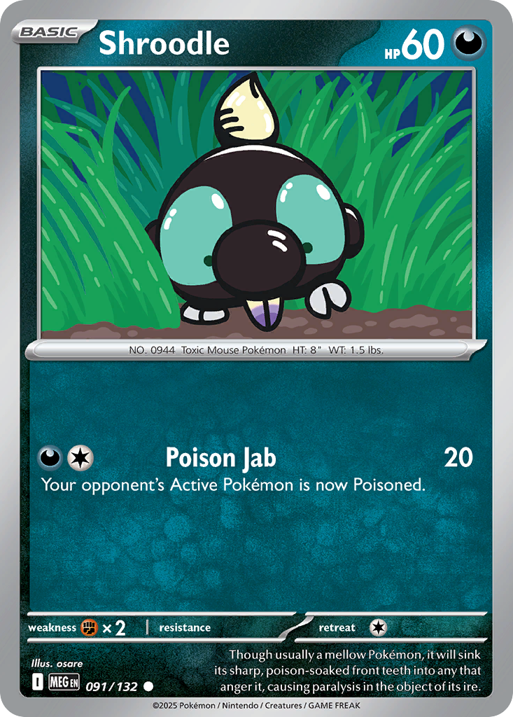 Shroodle 091/132 Common Mega Evolution