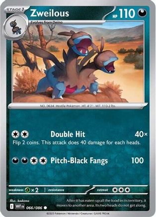 Zweilous 066/086 Common White Flare Reverse Holo