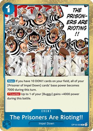 The Prisoners Are Rioting!! OP16-058 Rare The Time of Battle Foil