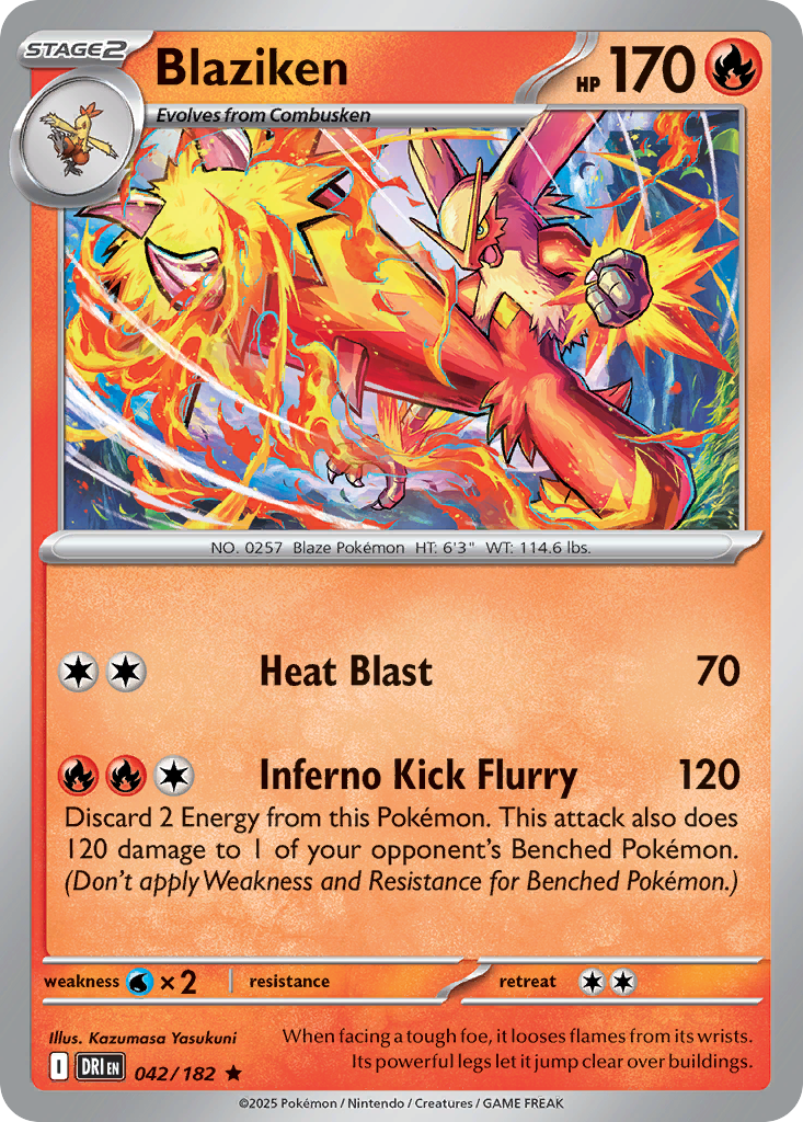 Blaziken 042/182 Rare Destined Rivals Holo