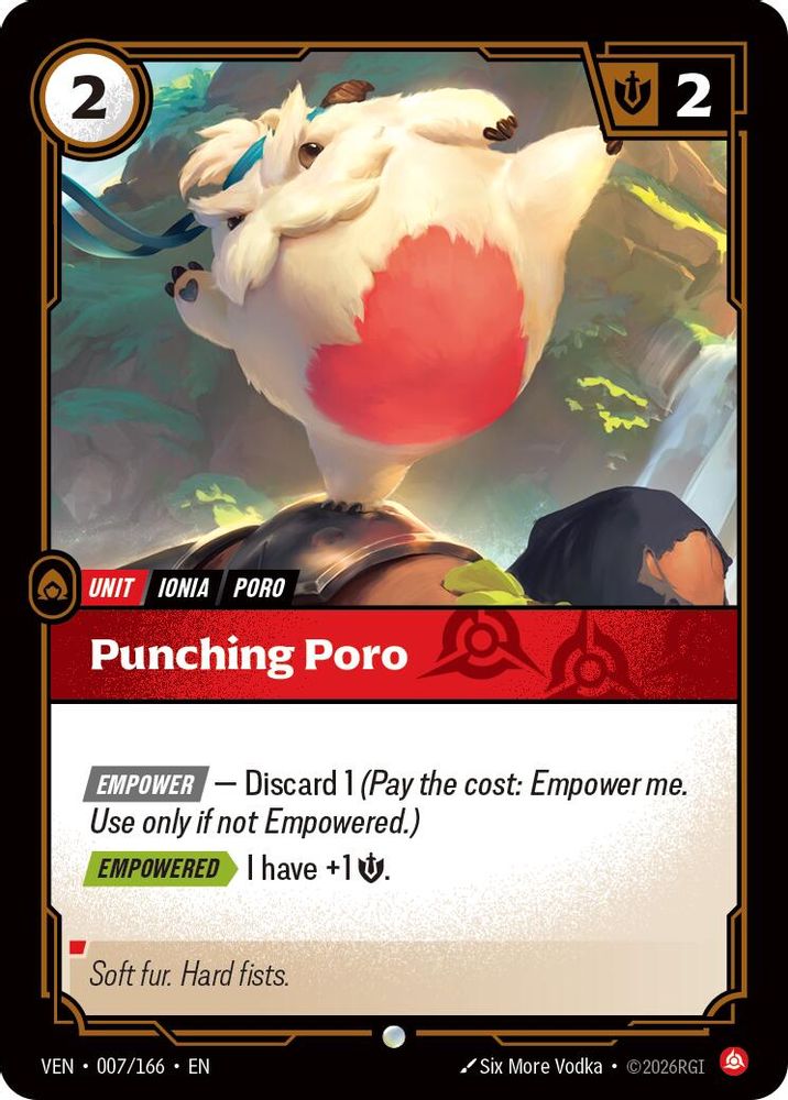 Punching Poro 007/166 Common Vendetta Foil