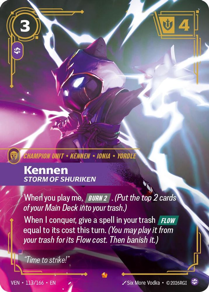 Kennen - Storm of Shuriken 113/166 Epic Vendetta Foil