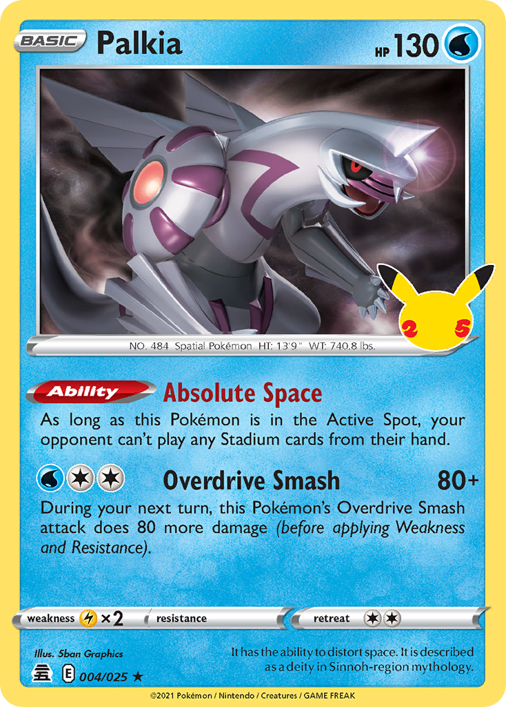 Palkia 004/025 Rare Celebrations Holo