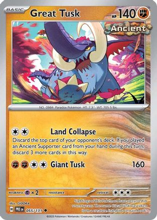 Great Tusk 055/131 Uncommon Prismatic Evolutions