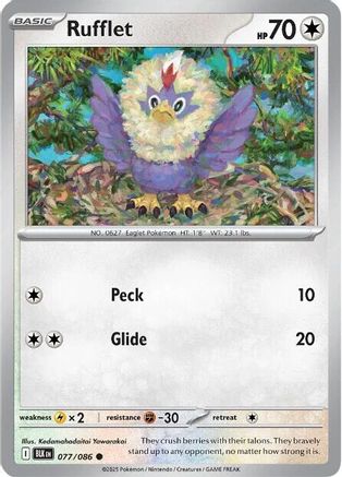 Rufflet 077/086 Common Black Bolt