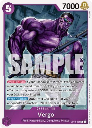 Vergo OP14-061 Rare The Azure Sea's Seven Foil