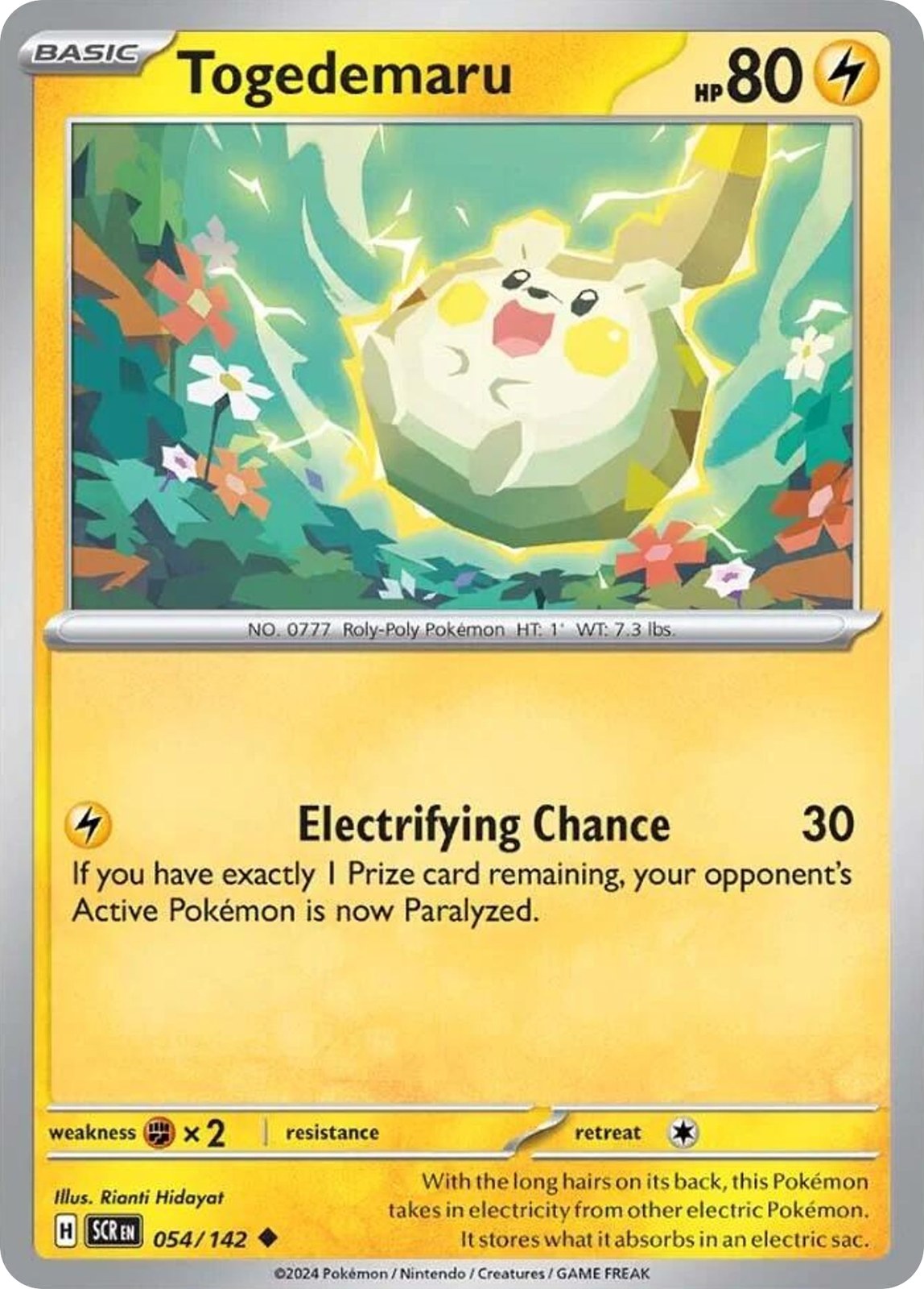 Togedemaru 54/142 Uncommon Stellar Crown