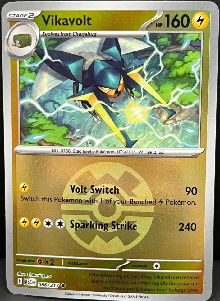 Vikavolt (Quick Ball) 066/217 Uncommon Ascended Heroes Reverse Holo
