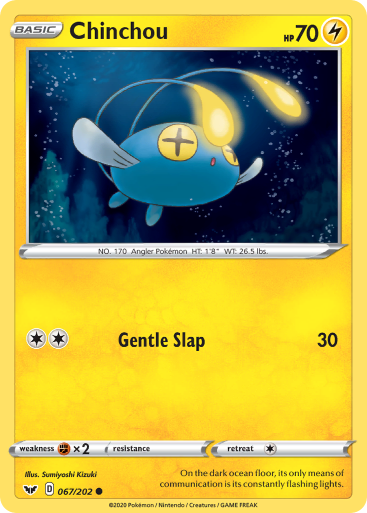 Chinchou 067/202 Common Sword & Shield Reverse Holo